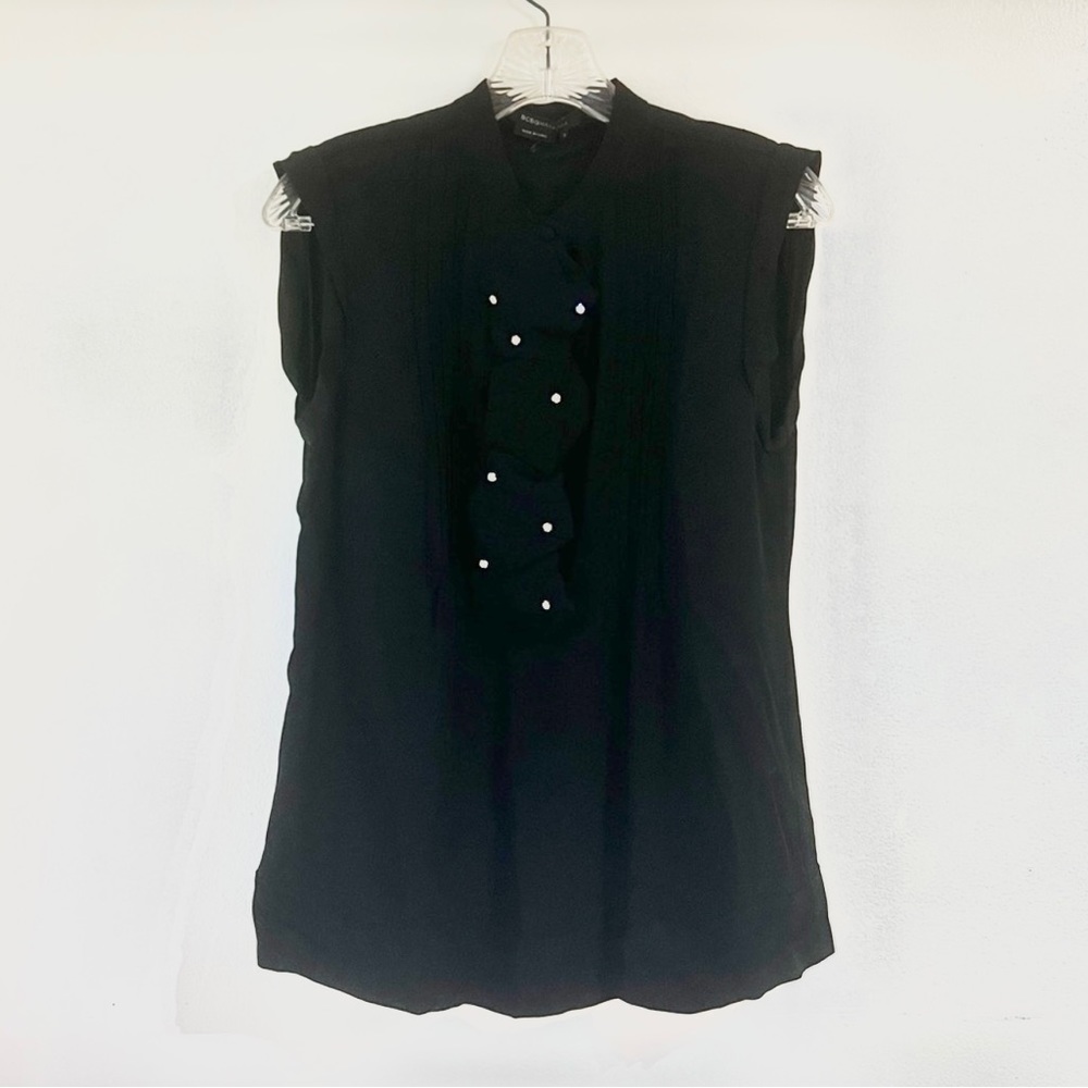 Pleated Sleeveless Blouse by BCBGMAXAZRIA